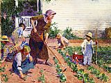 Edward Henry Potthast Canvas Paintings - In the Garden